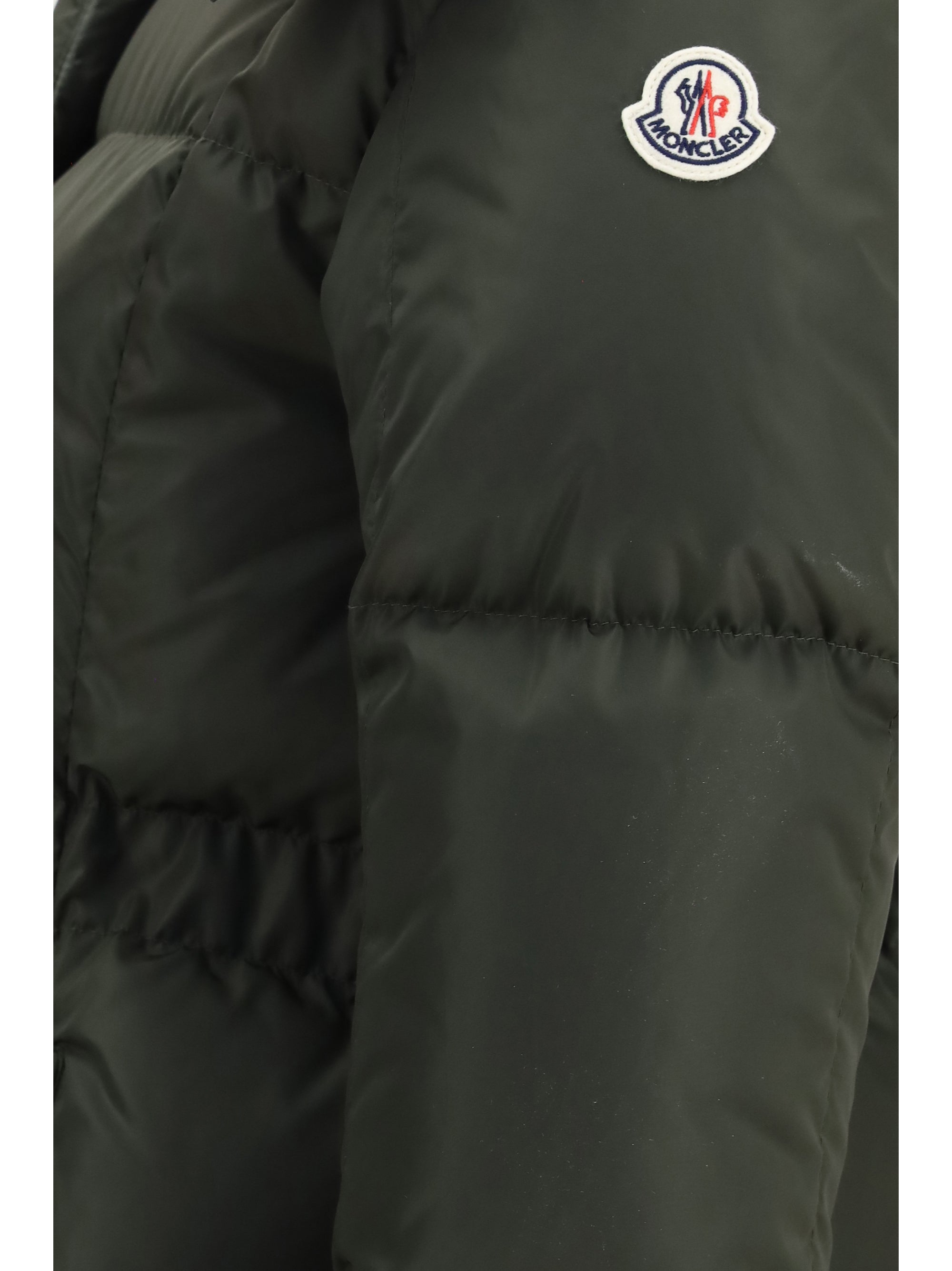 agneux hooded short down jacket
