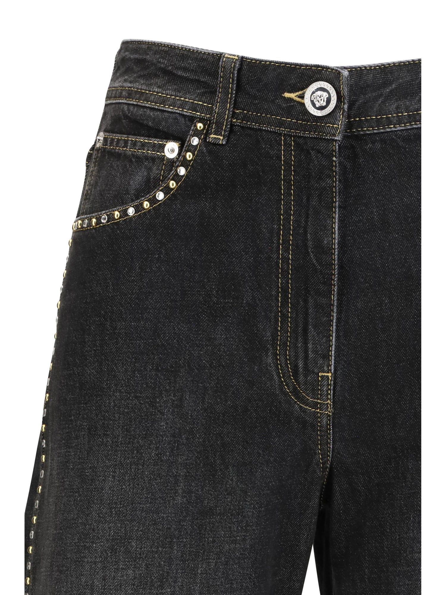 VERSACE 26 straight jeans with studs