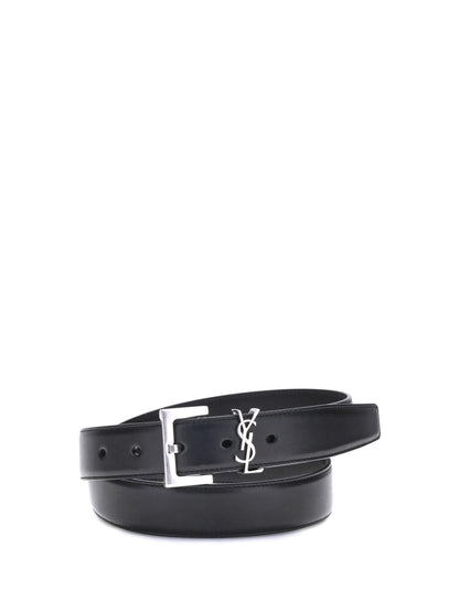 SAINT LAURENT 75 leather belt