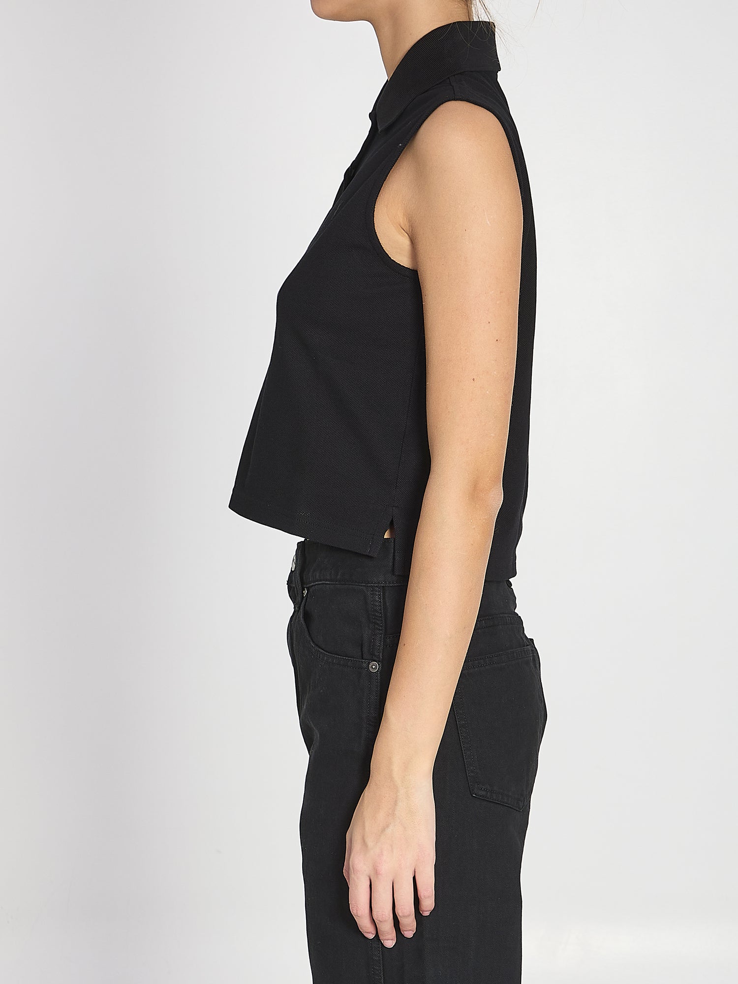 SAINT LAURENT M cassandre polo in cotton piqué