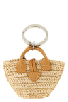 keychain miniature reinterpretation of the iconic raffia shopping bag of the le