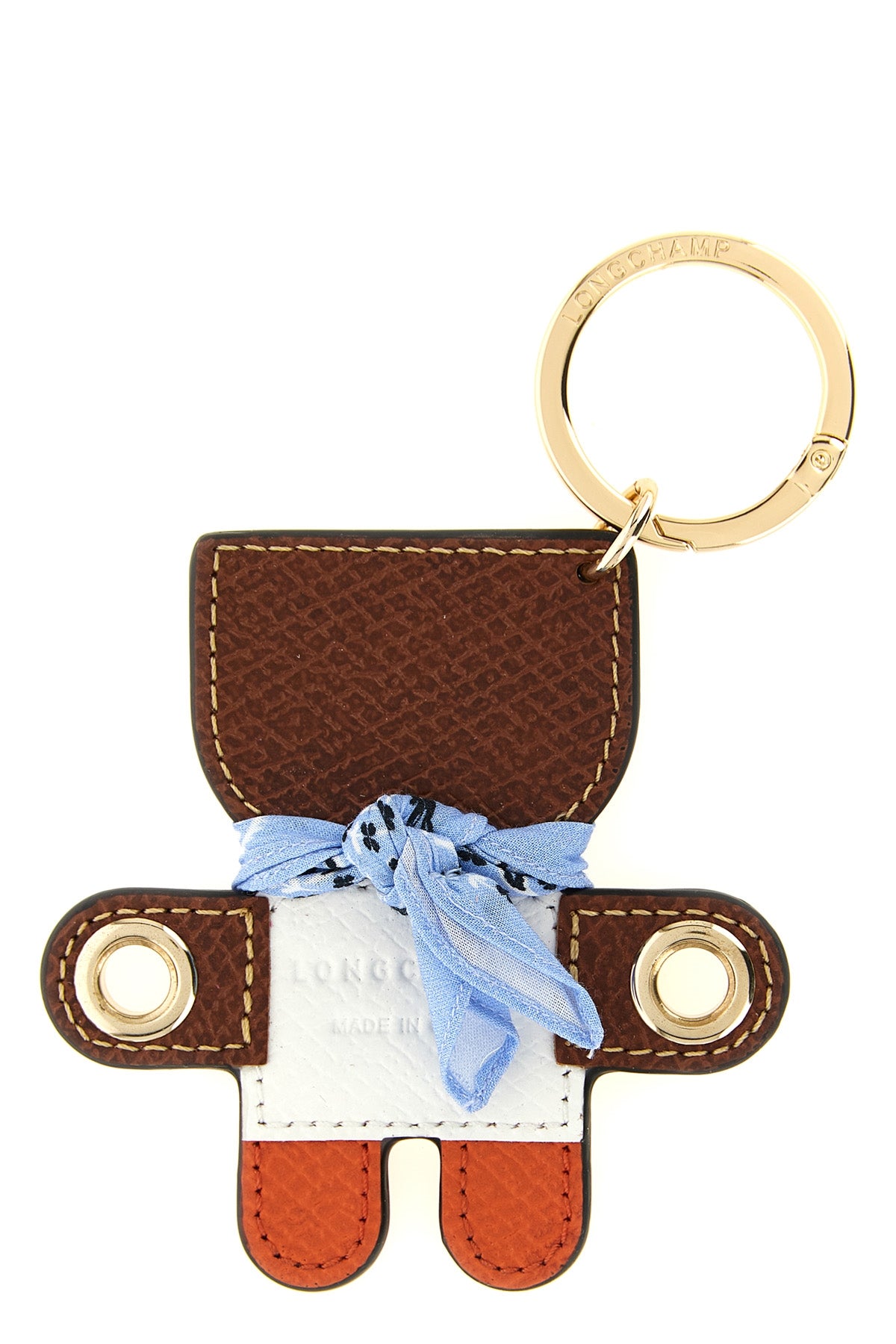 the longchamp epure keyring is made of fine hammered cowhide