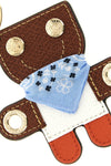 the longchamp epure keyring is made of fine hammered cowhide