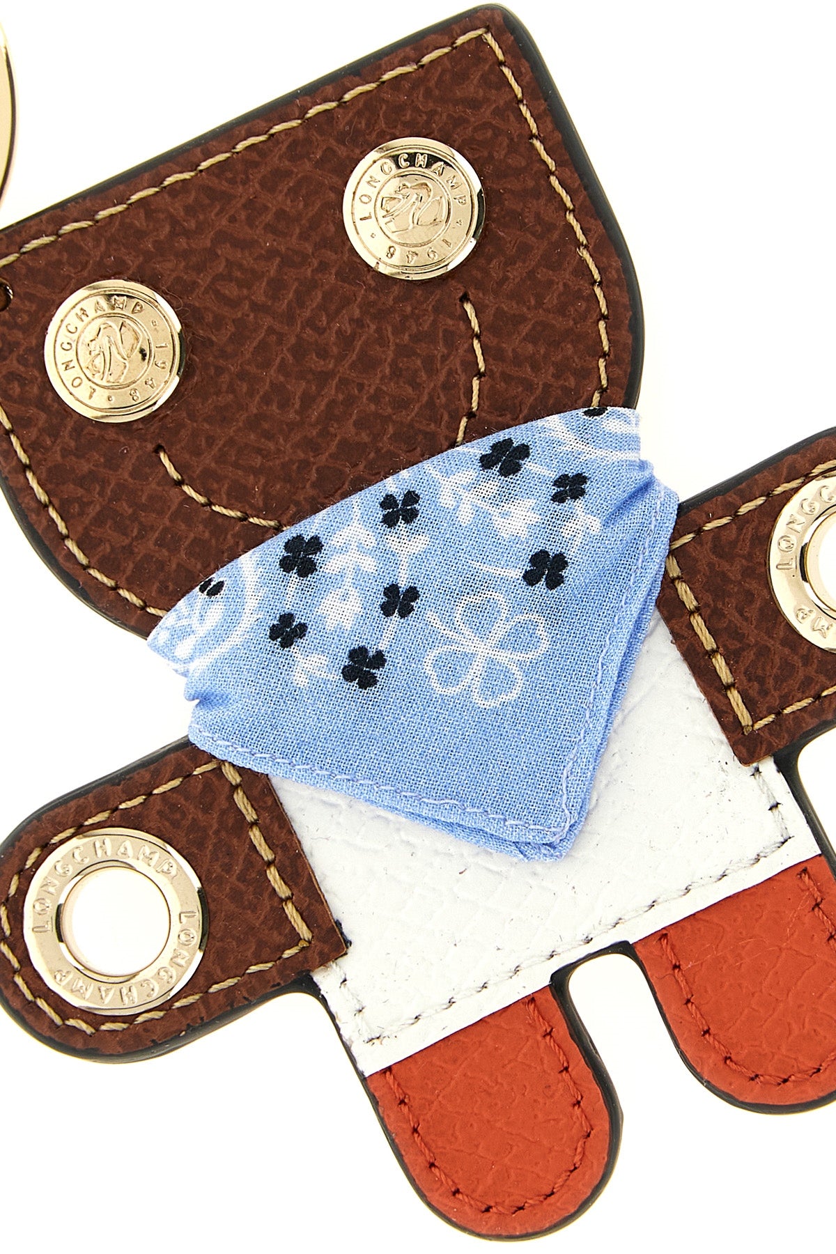 the longchamp epure keyring is made of fine hammered cowhide