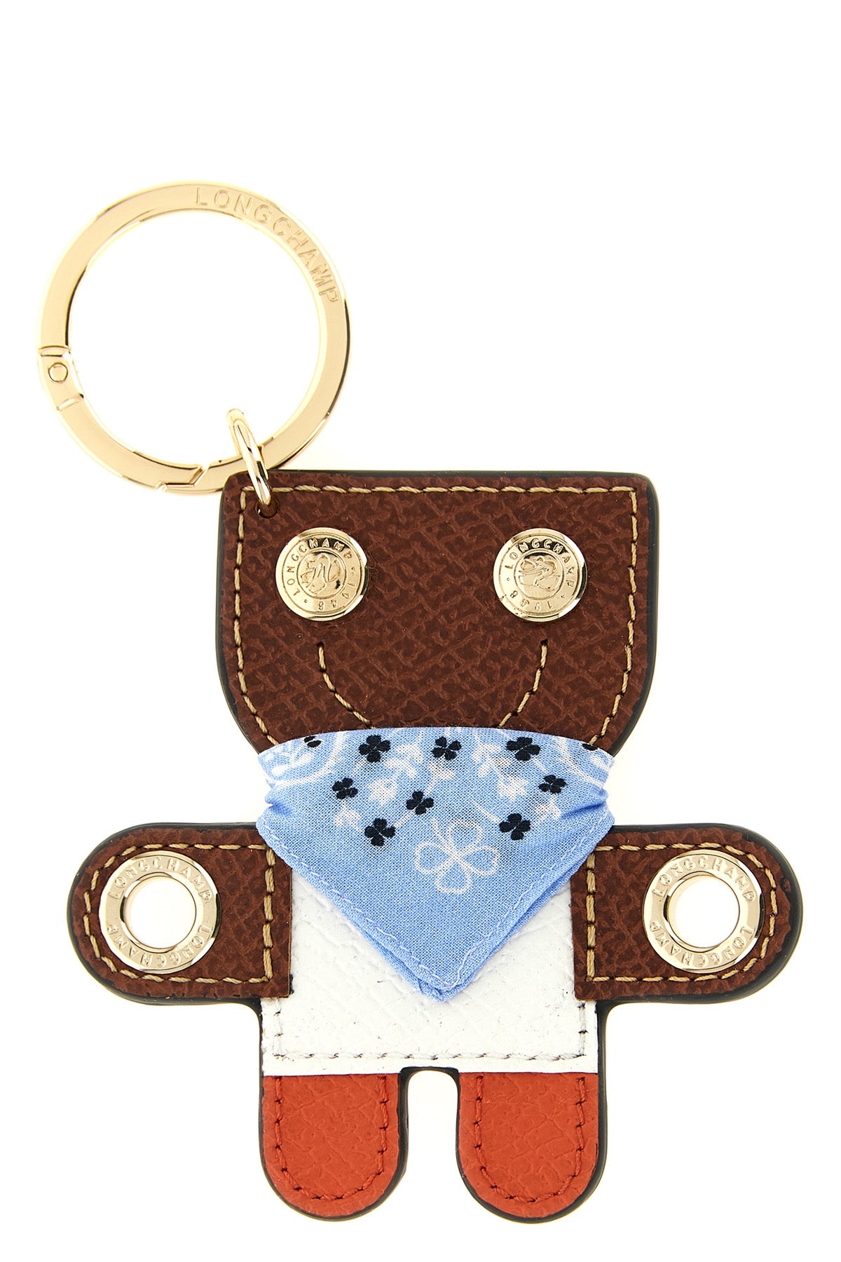 the longchamp epure keyring is made of fine hammered cowhide
