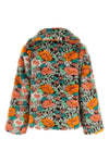 the farm rio jacket is distinguished by a voluminous silhouette in soft faux fur