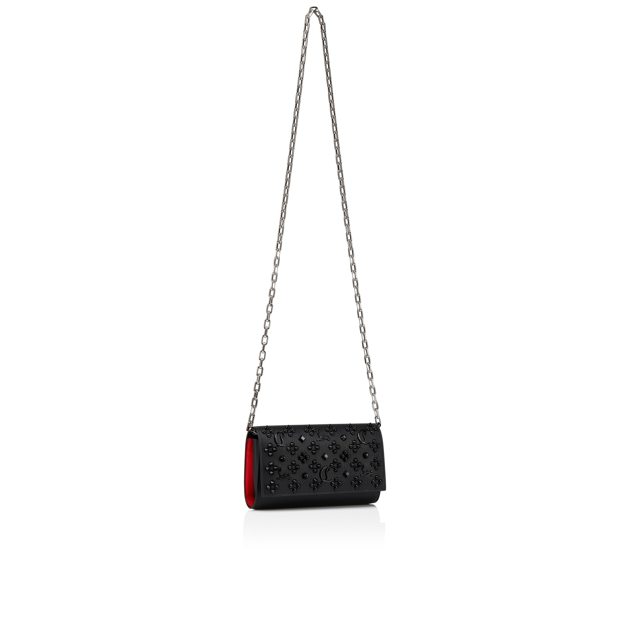 Paloma Spiked Leather Wallet on Chain