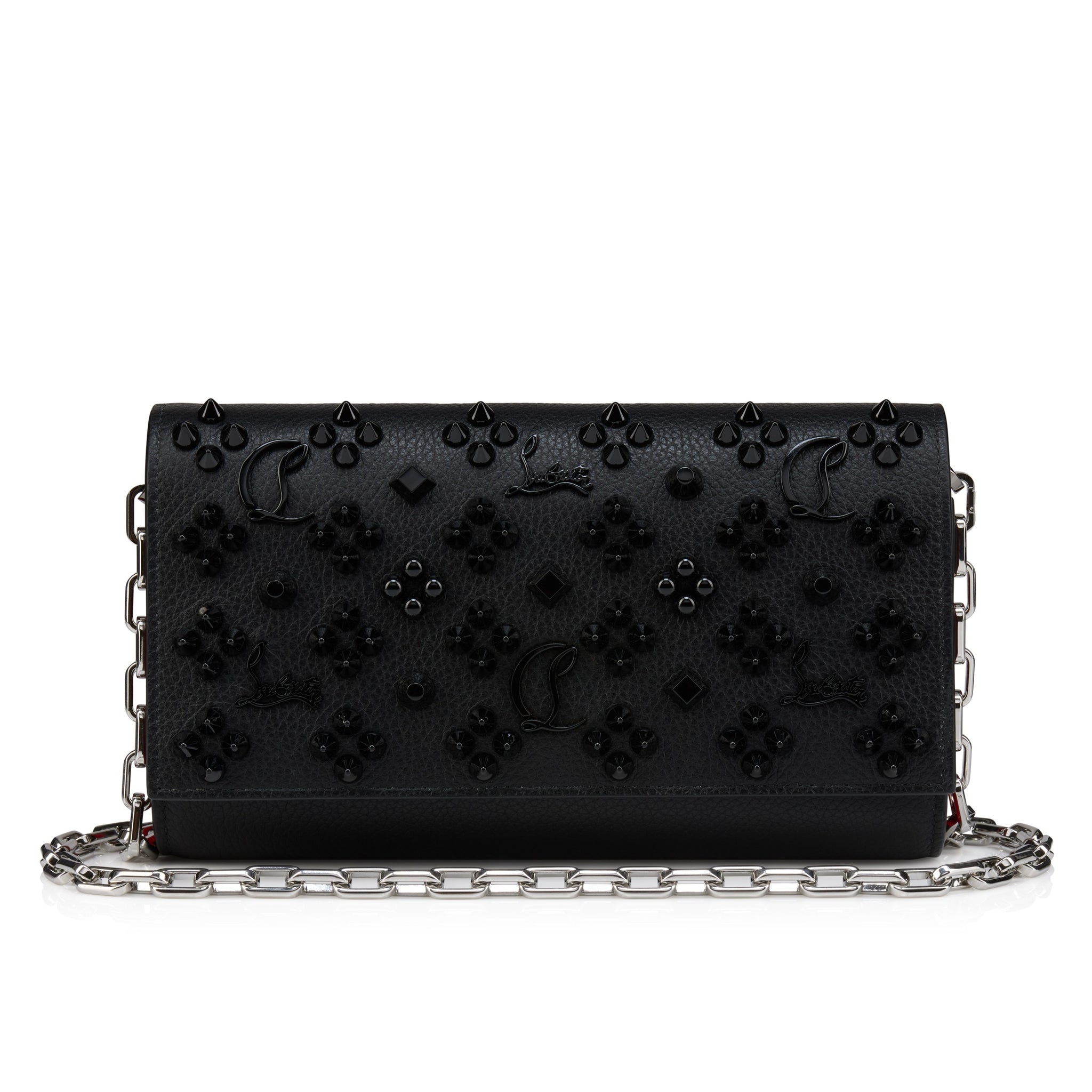 Paloma Spiked Leather Wallet on Chain