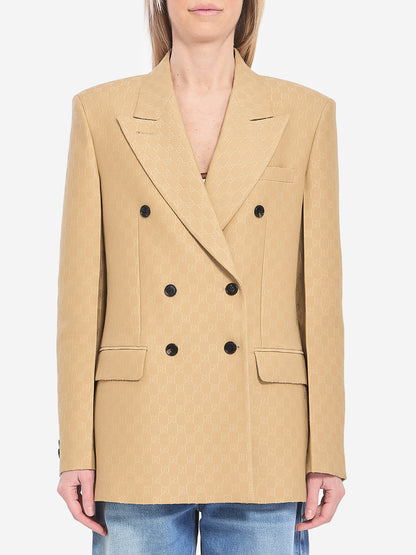 GUCCI 40 wool and silk double-breasted jacket