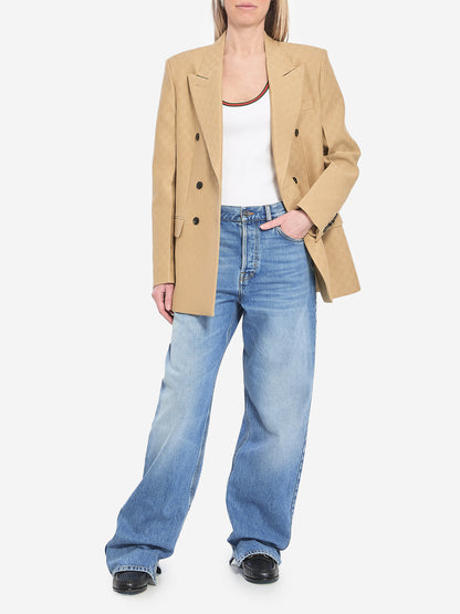 GUCCI 40 wool and silk double-breasted jacket