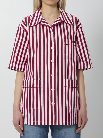 striped poplin shirt