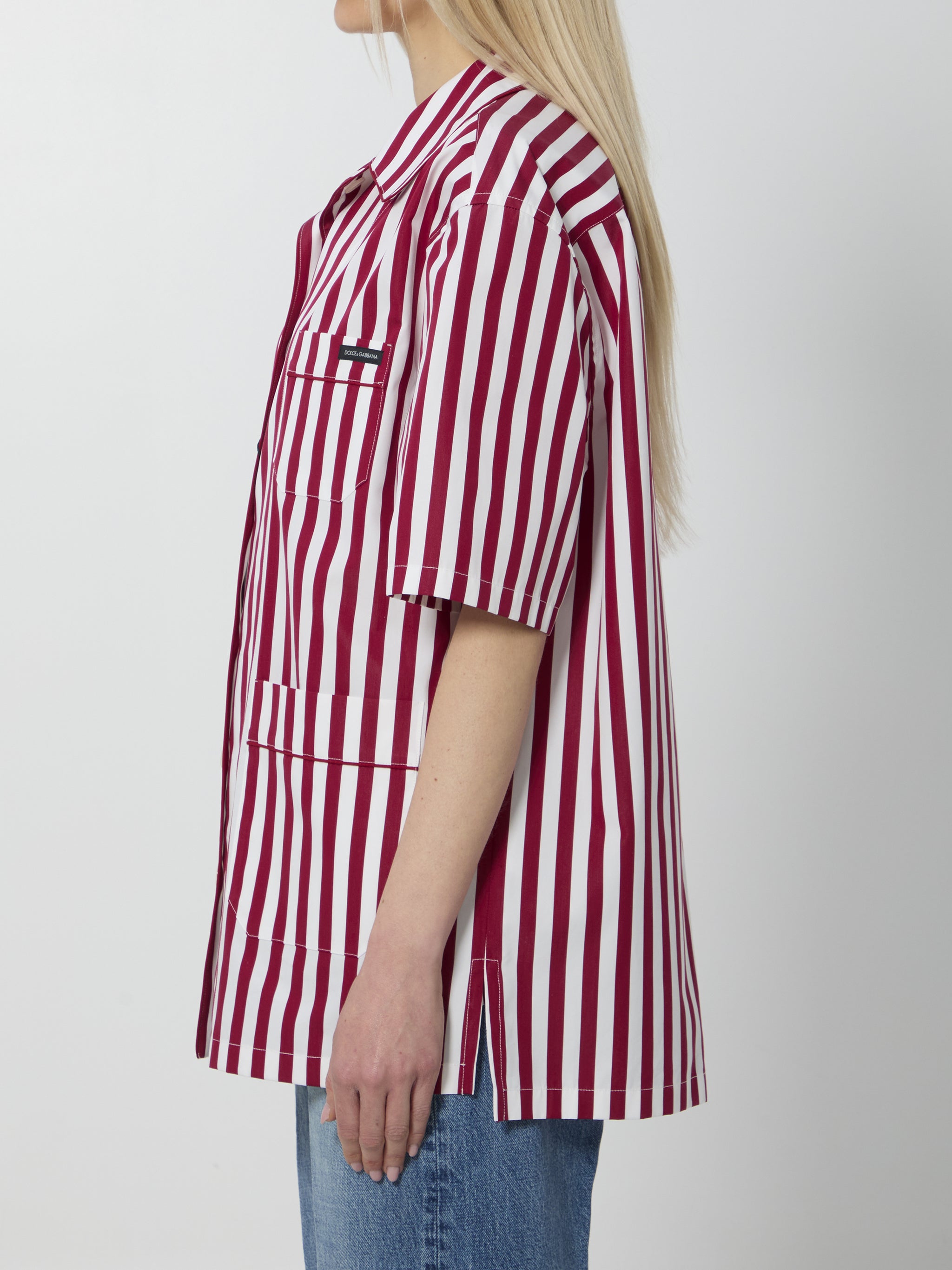 striped poplin shirt