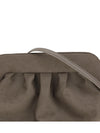 bios suede clutch bag