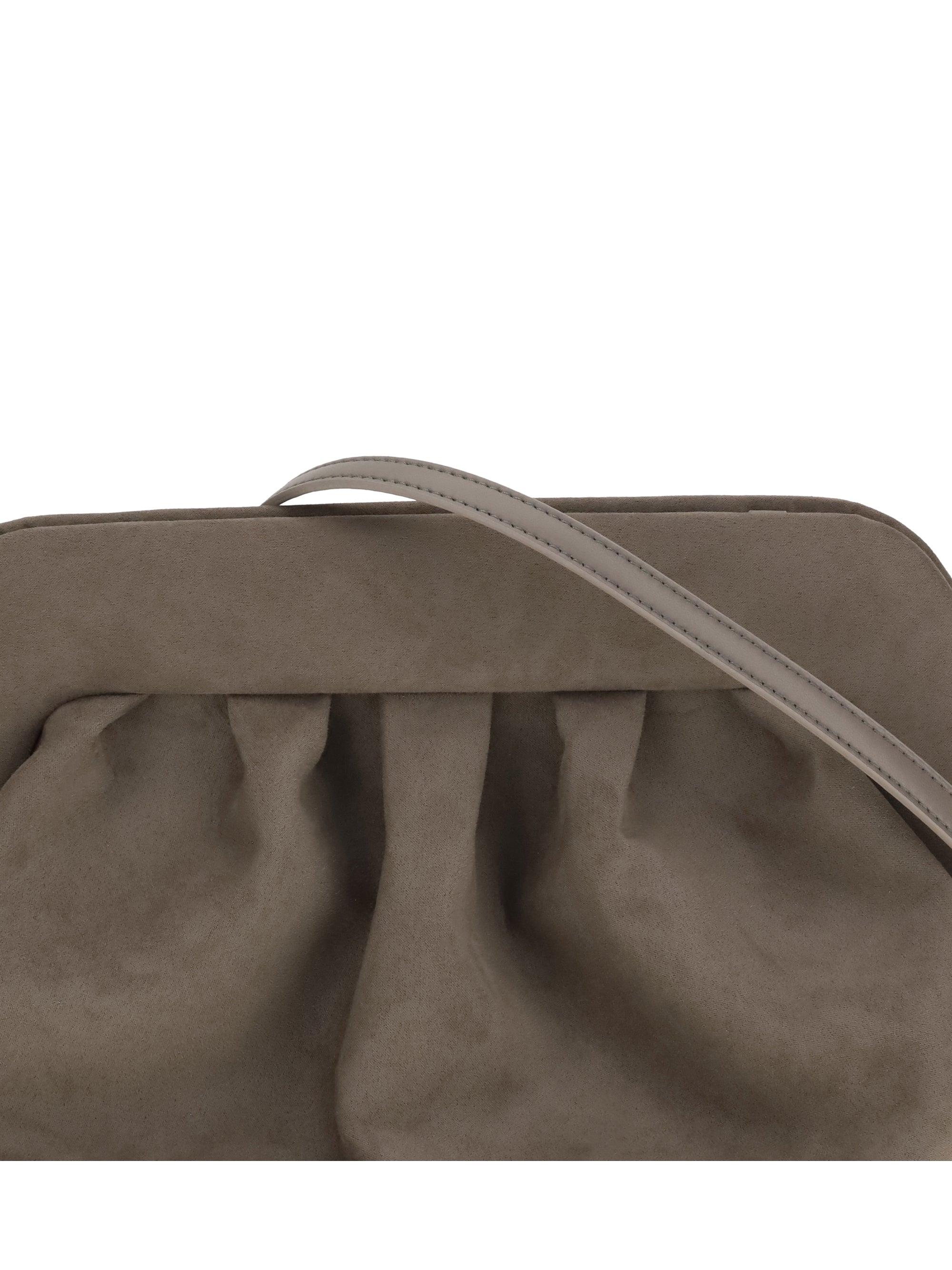 bios suede clutch bag