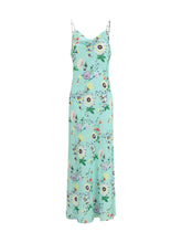 RABANNE 36 chain-detail floral maxi dress