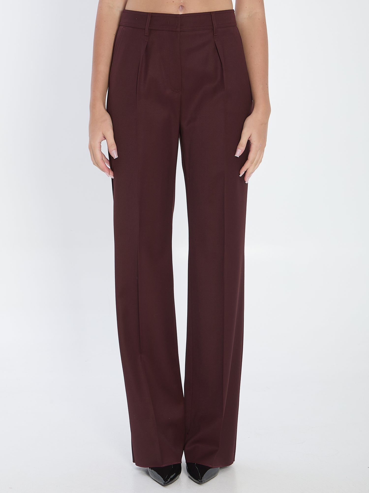 MAX MARA 42 cannes trousers in virgin wool