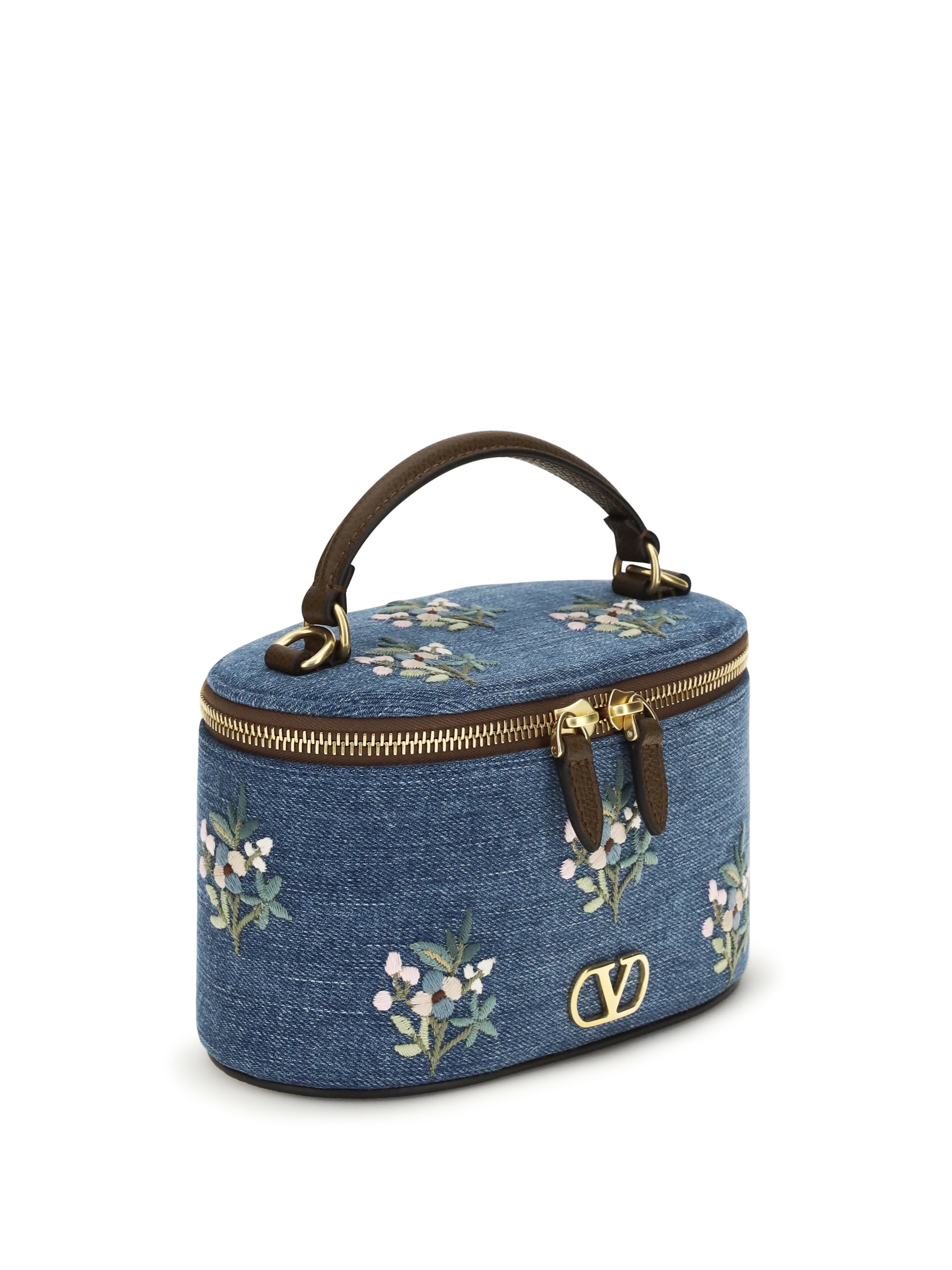 vlogo signature denim vanity hand bag