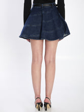 SELF PORTRAIT 10 flared denim mini skirt 