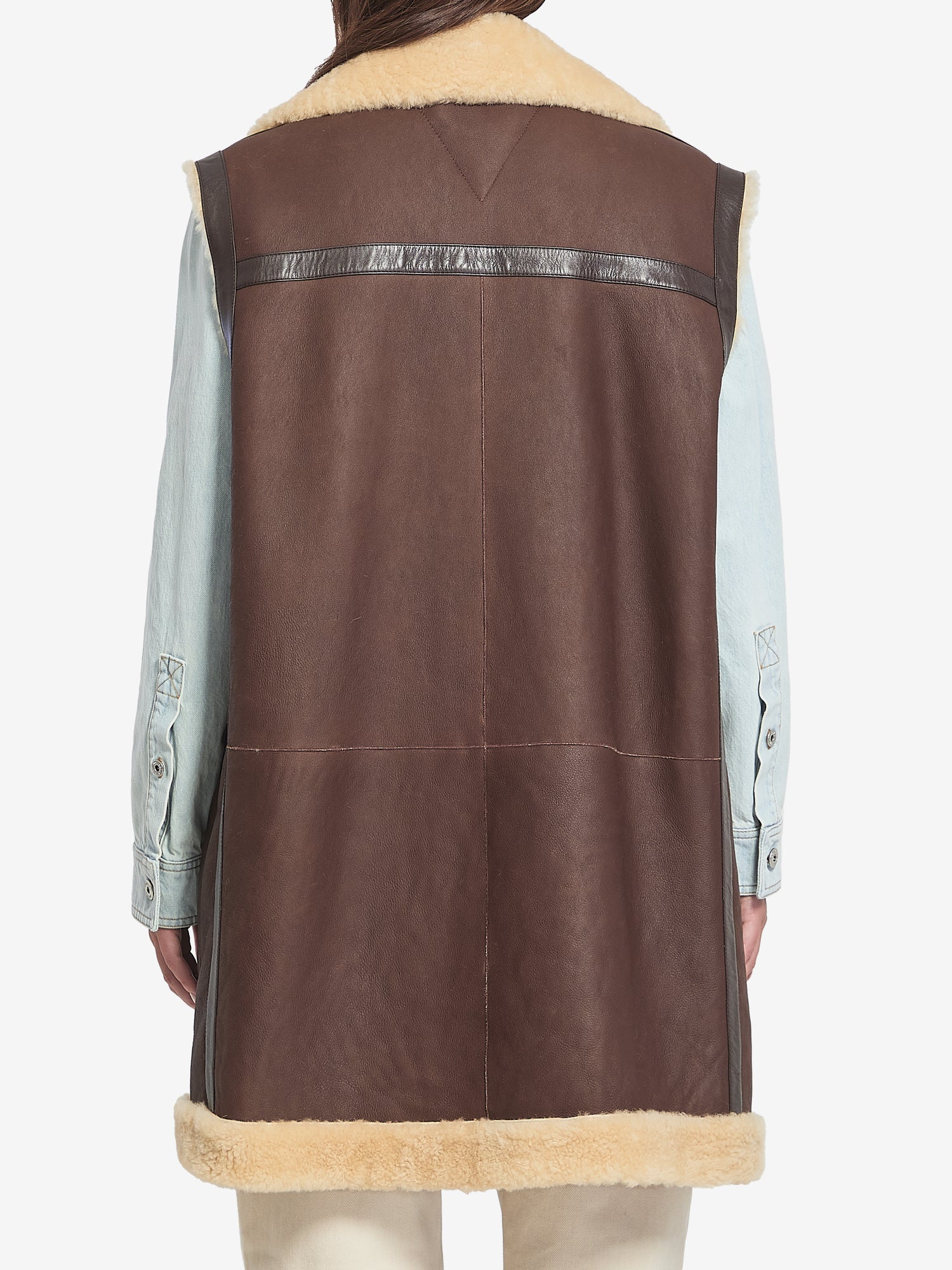 BOTTEGA VENETA 40 shearling long vest