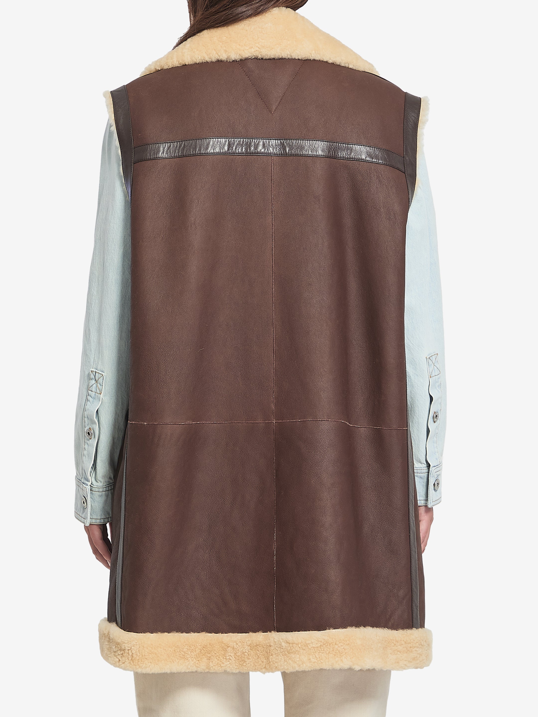 BOTTEGA VENETA 40 shearling long vest
