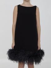 VALENTINO GARAVANI 40 mini dress with feathers