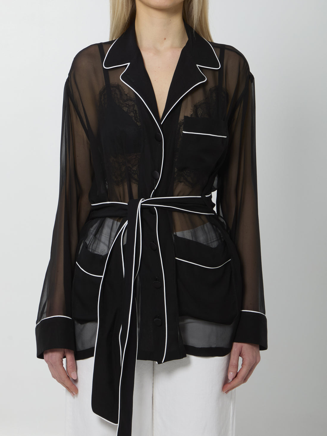 DOLCE&amp;GABBANA 40 vanity chiffon shirt