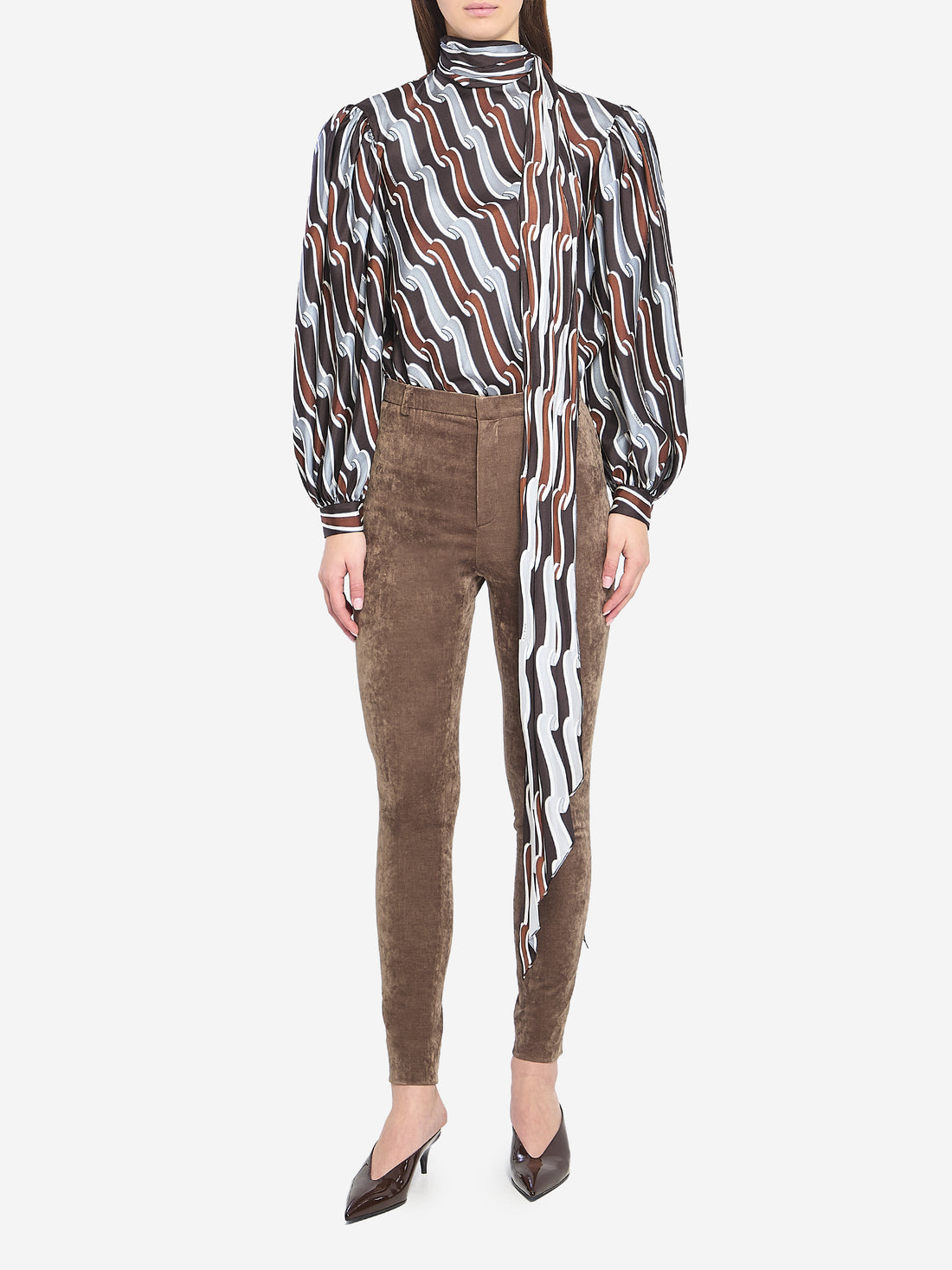 GUCCI 40 stretch velvet leggings