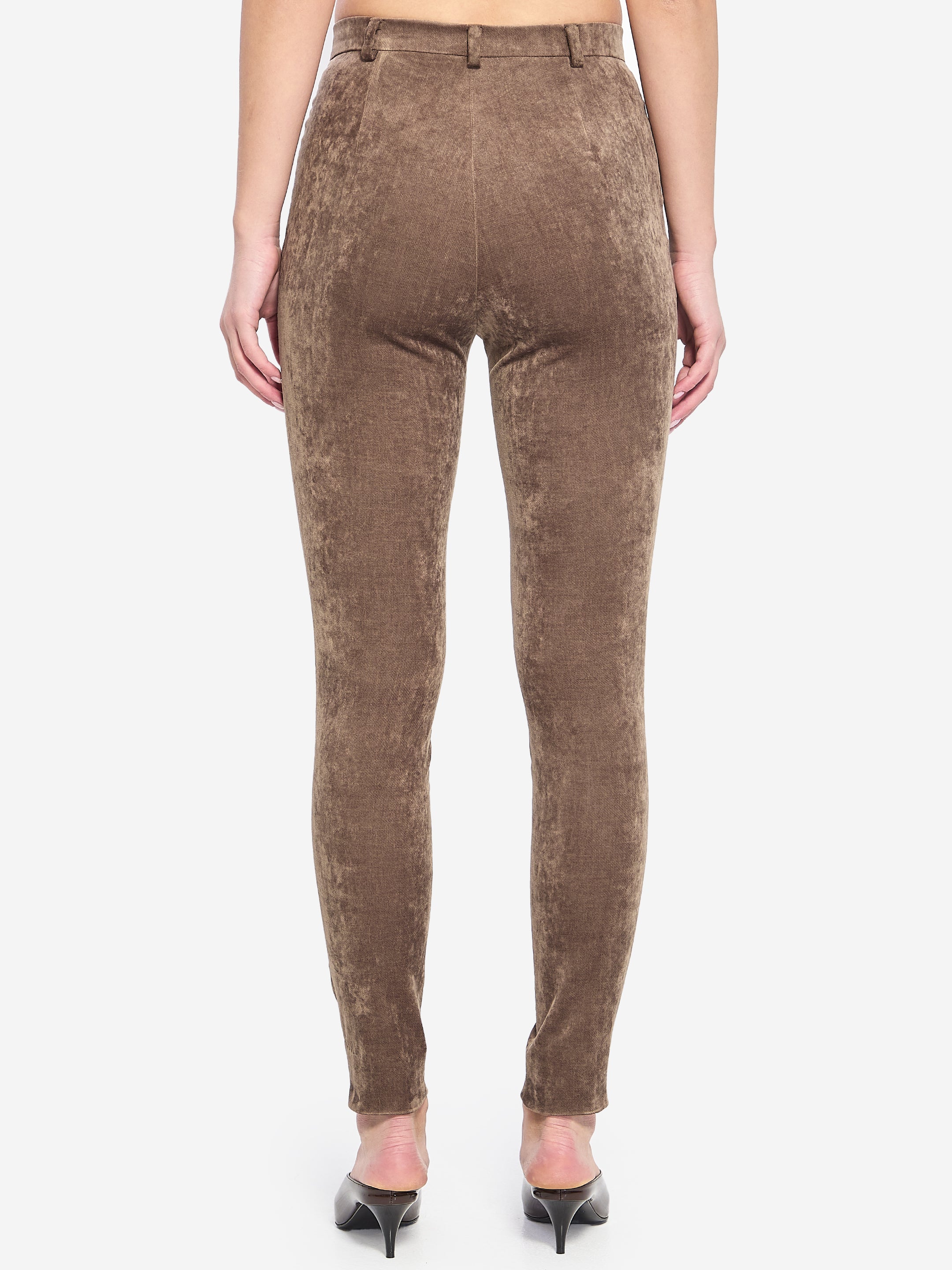 GUCCI 40 stretch velvet leggings