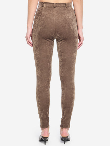 GUCCI 40 stretch velvet leggings