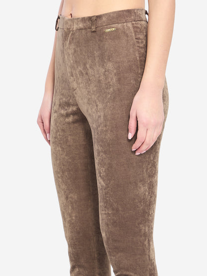 GUCCI 40 stretch velvet leggings