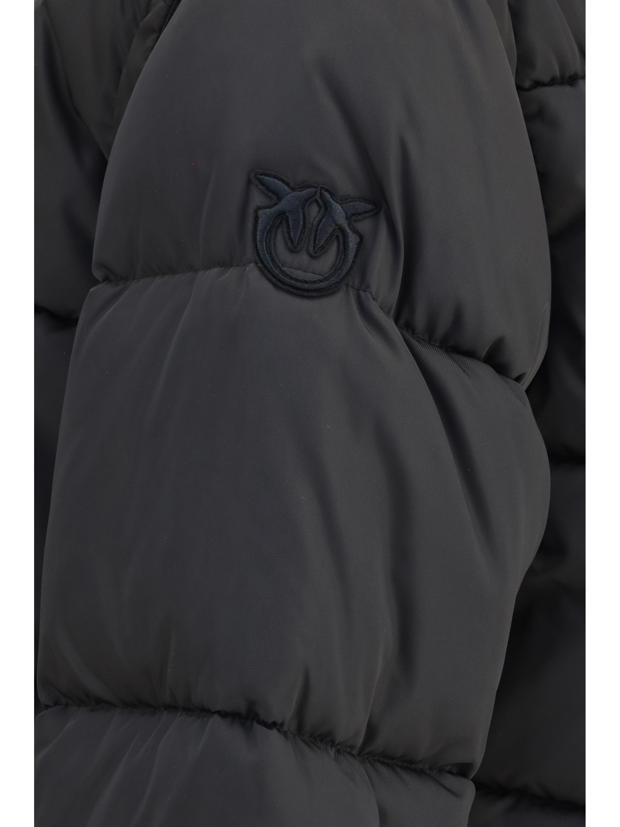 godetia padded down jacket with faux fur