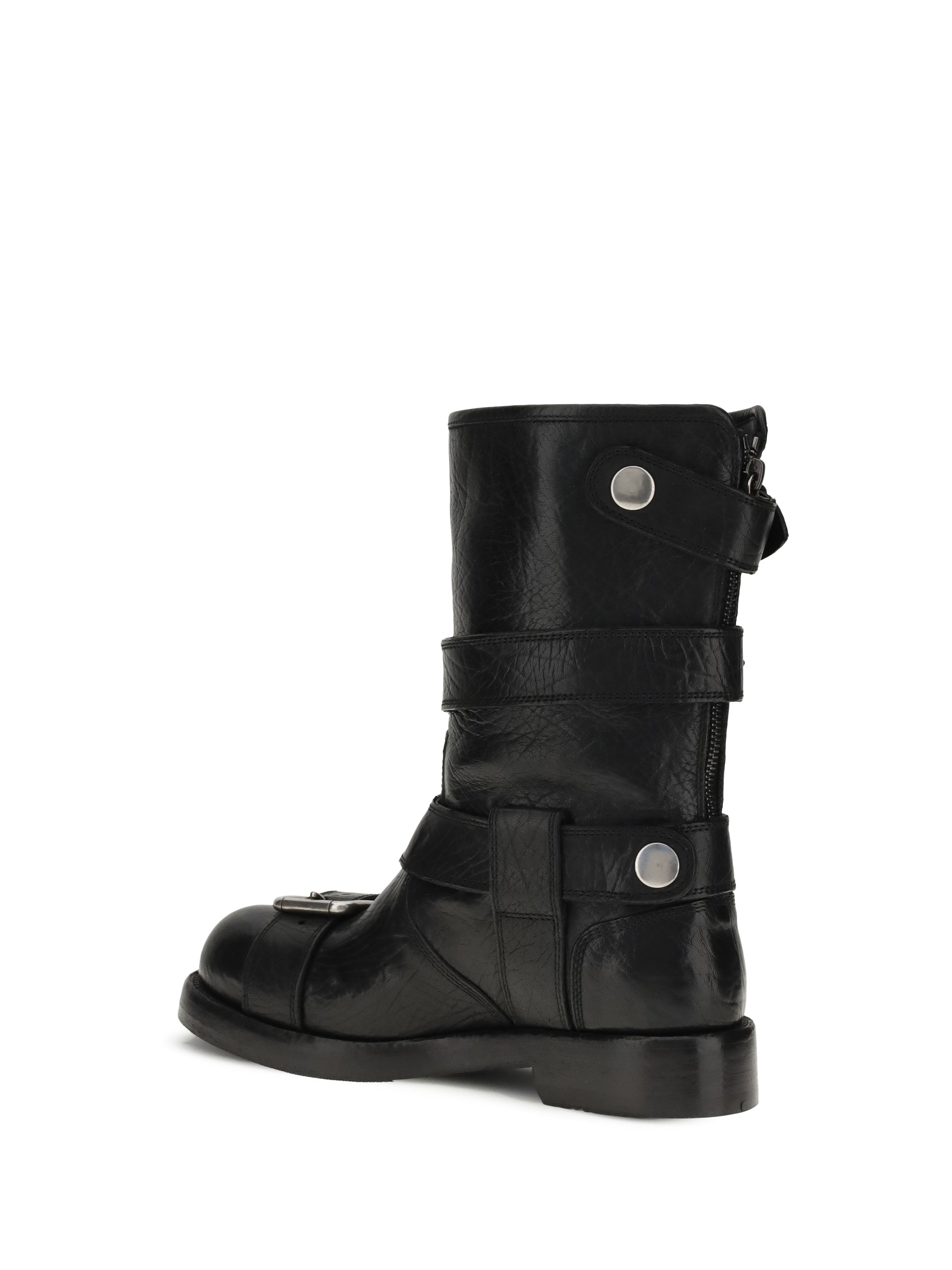DOLCE &amp; GABBANA 36 buckled leather boots