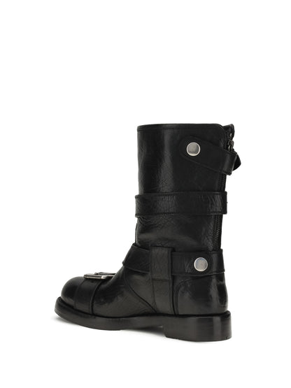DOLCE &amp; GABBANA 36 buckled leather boots