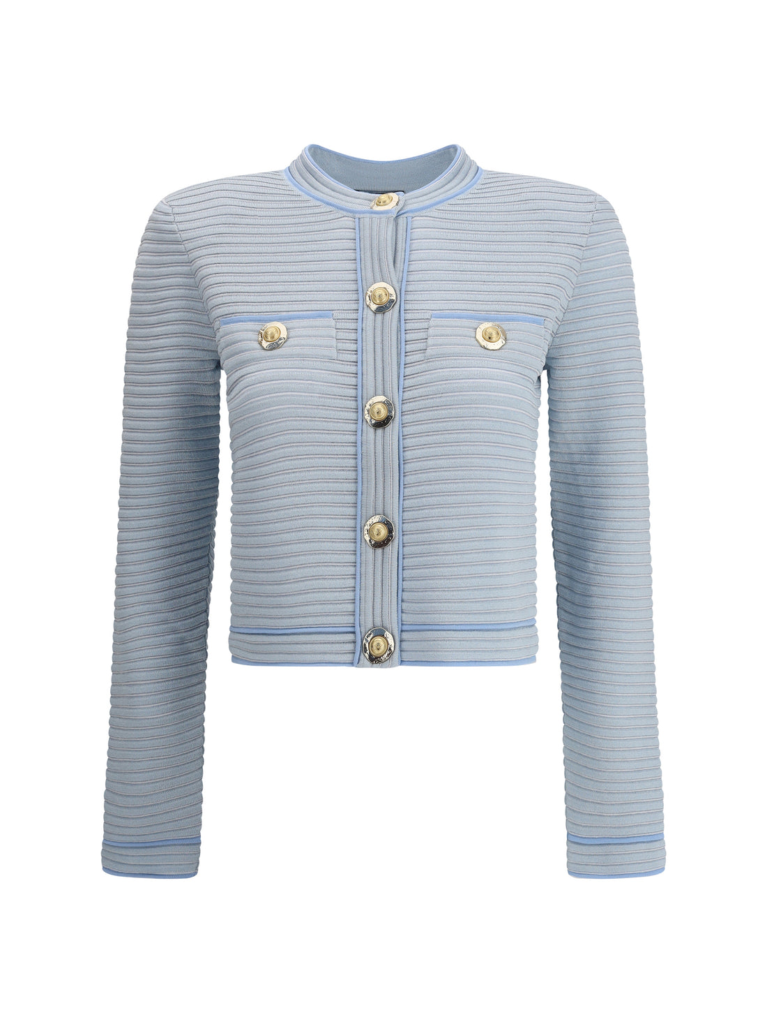 BALMAIN 36 embossed knit cardigan 