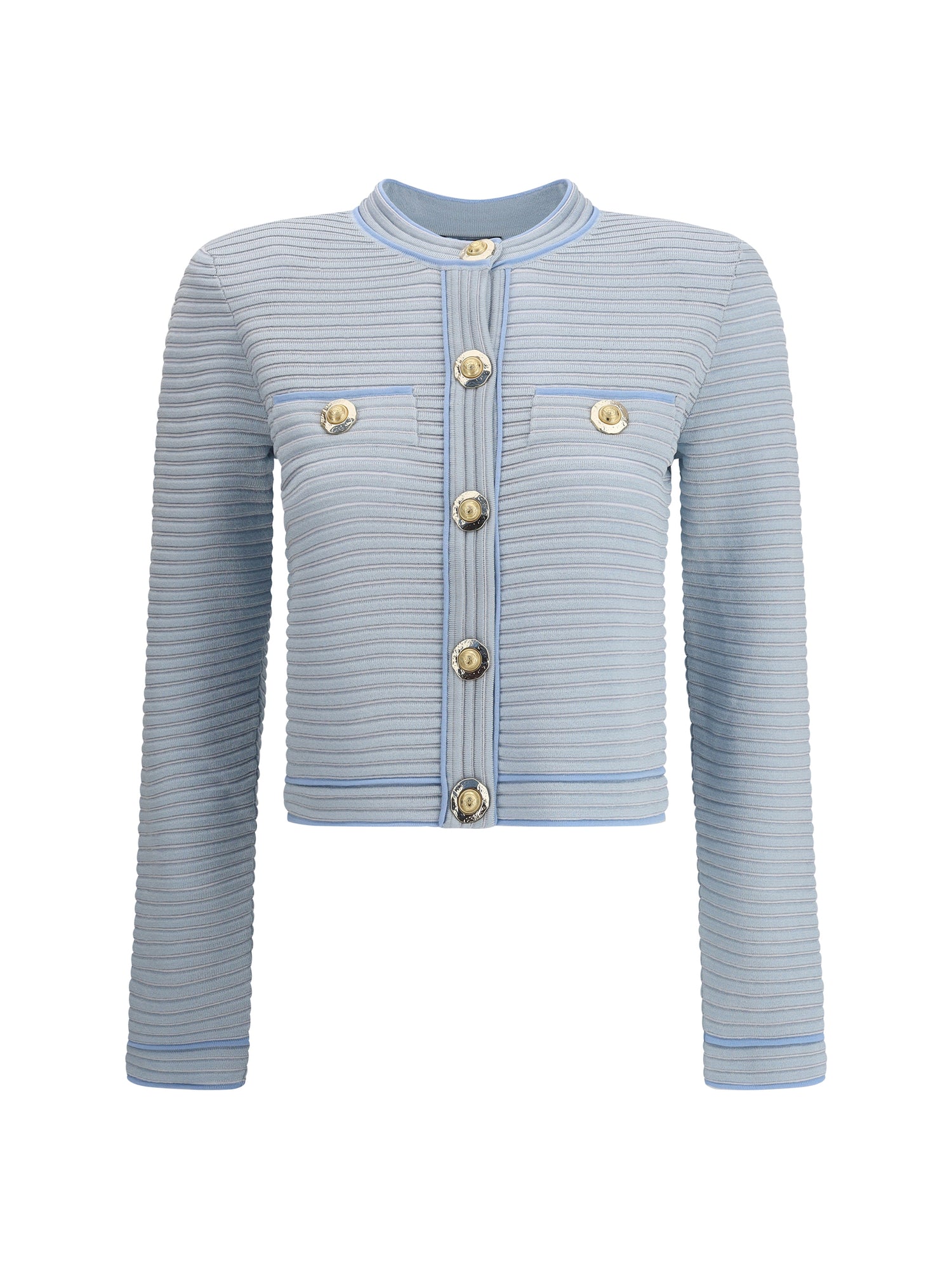 BALMAIN 36 embossed knit cardigan 