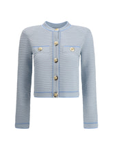 BALMAIN 36 embossed knit cardigan 
