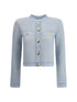 BALMAIN 36 embossed knit cardigan 