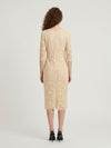 white lace midi sheath dress