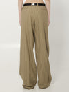 pinstriped virgin wool and linen trousers