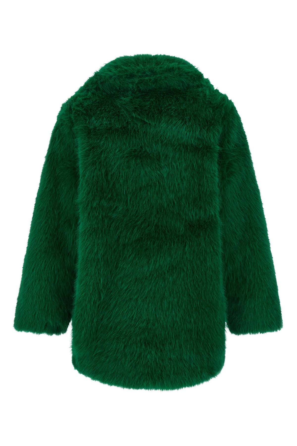 the farm rio faux fur coat defines new volumes through an oversized silhouette a