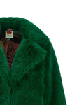 the farm rio faux fur coat defines new volumes through an oversized silhouette a