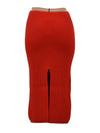 rib-knit midi skirt