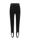 stretch jersey leggings with belt
