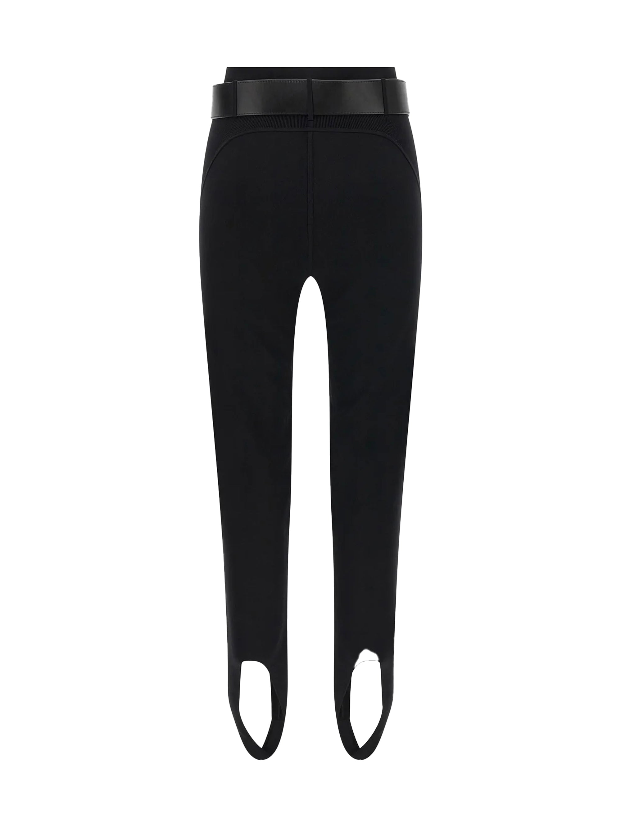 stretch jersey leggings with belt