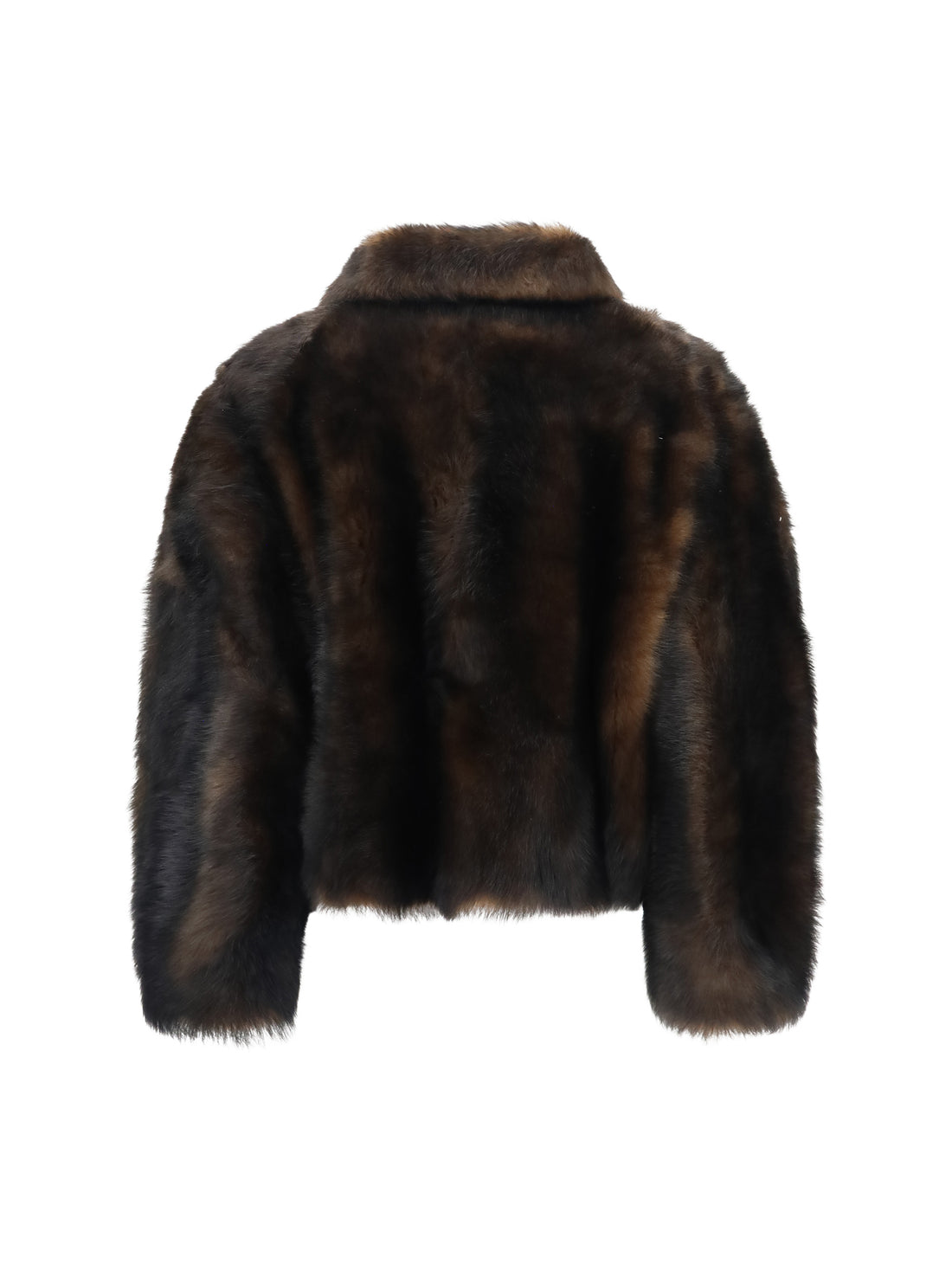 BRUNELLO CUCINELLI 40 soft shearling jacket with shiny zipper pull