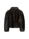 soft shearling jacket with shiny zipper pull