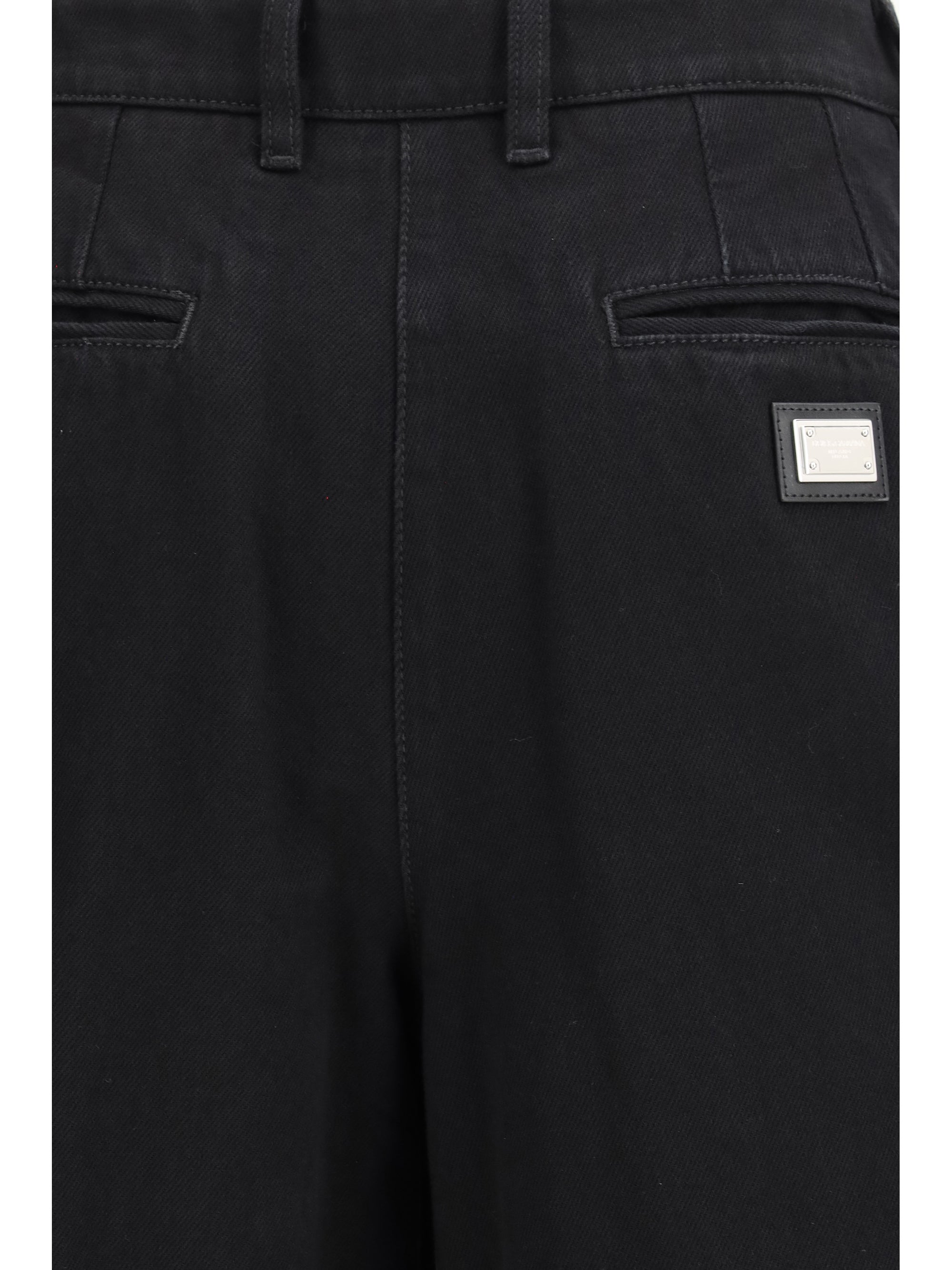 wide-leg cotton jeans