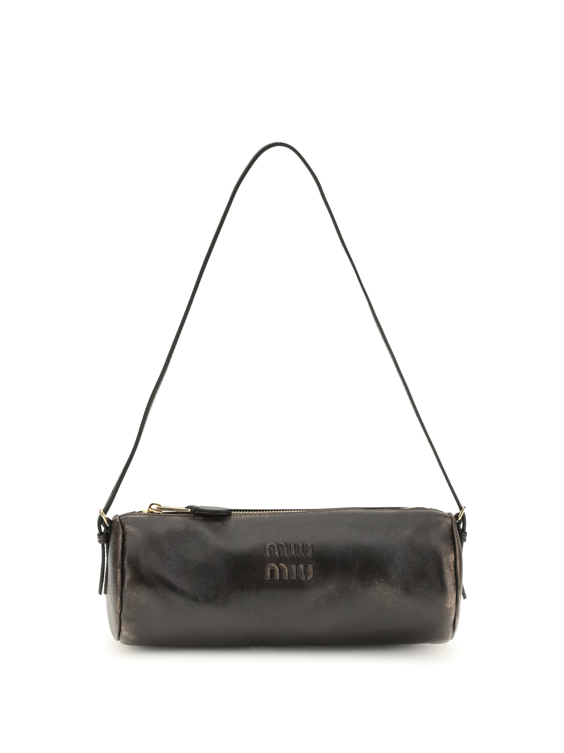 MIU MIU OS pouch crafted in aged-effect nappa leather 