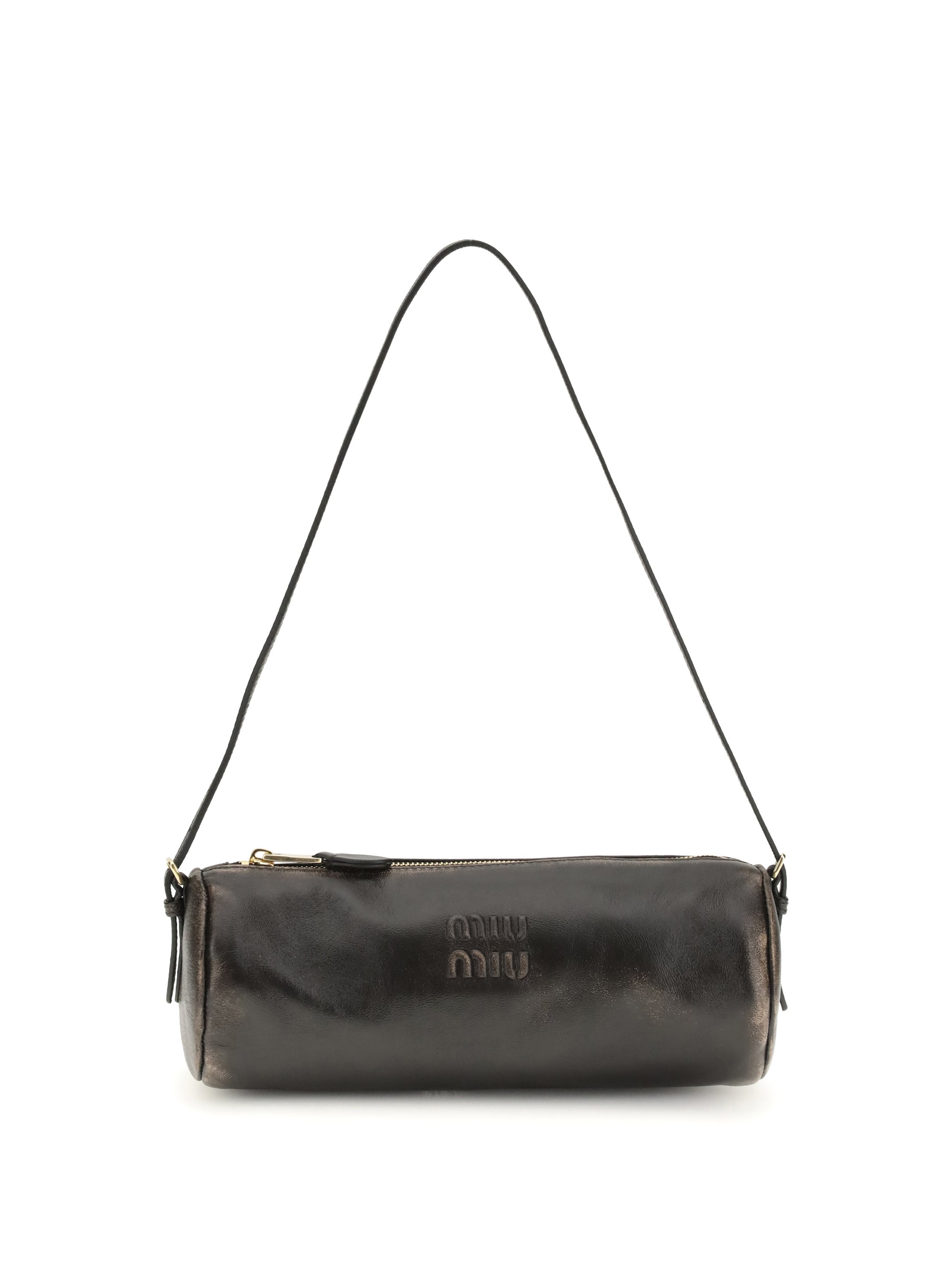 pouch crafted in aged-effect nappa leather