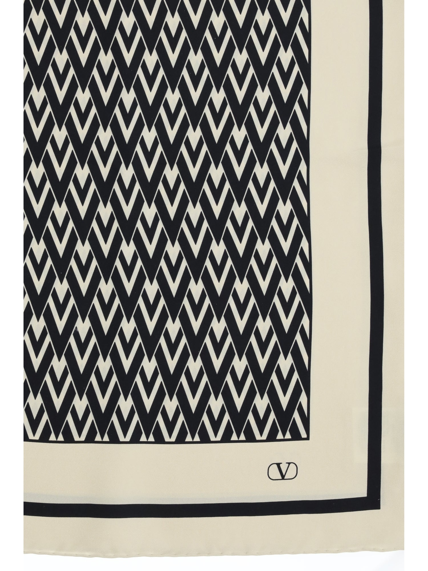 VALENTINO GARAVANI OS silk foulard with all-over monogram print